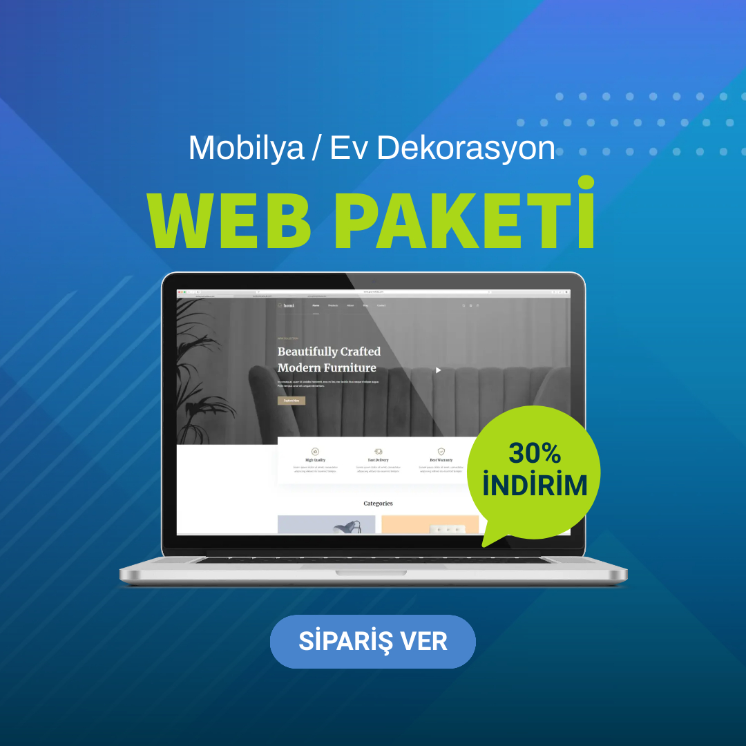 Mobilya / Ev Dekorasyon Web Paketi 